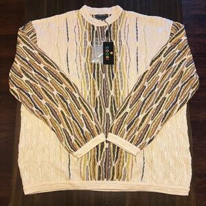 Rare Vintage 2000s 100% Authentic Coogi Sweater Beautiful Color Combo Sz 3X NWT